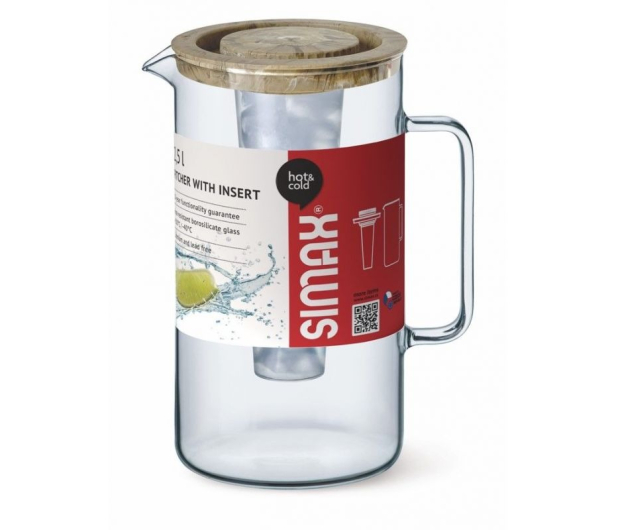 SIMAX Dzbanek SATURN z wkładem na lód 2,5l brązowy marmur, marmur - 1596529 - zdjęcie 2